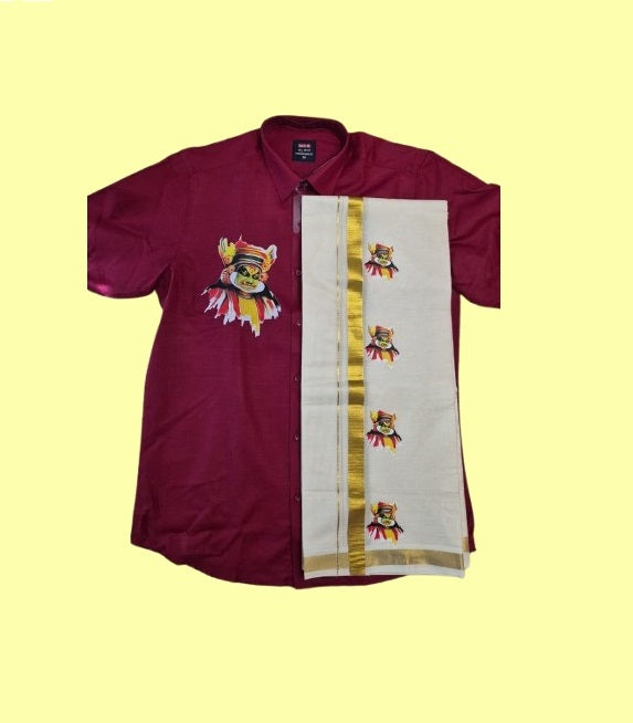 Onam Shirt and Mundu combo