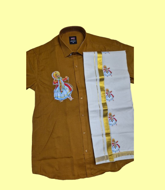 Onam Shirt and Mundu combo