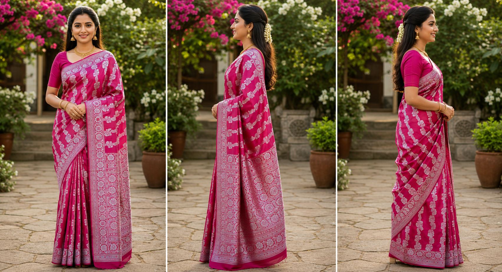 Royal Rani Magenta Banarasi Silk Saree