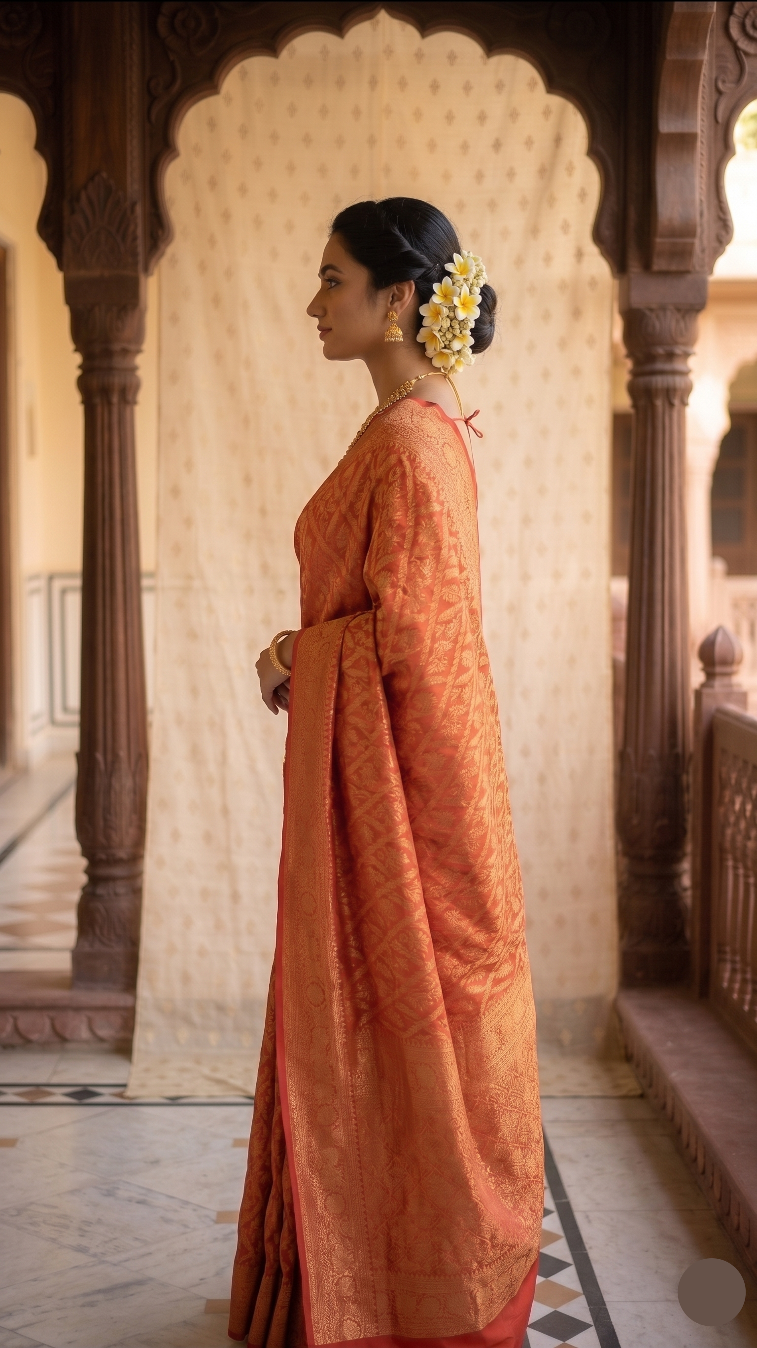 Royal Banarsi Mashru silk Saree (2 piece set)