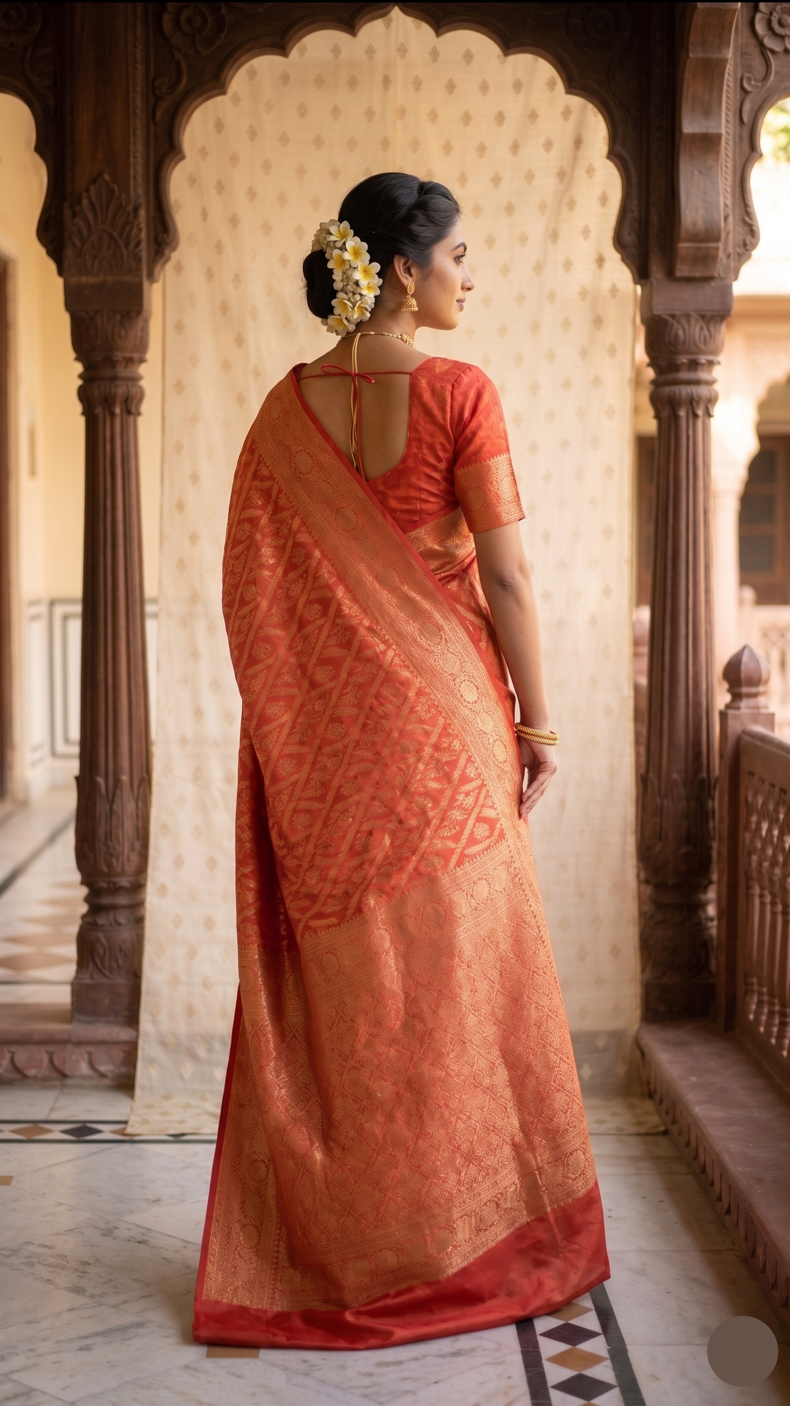 Royal Banarsi Mashru silk Saree (2 piece set)
